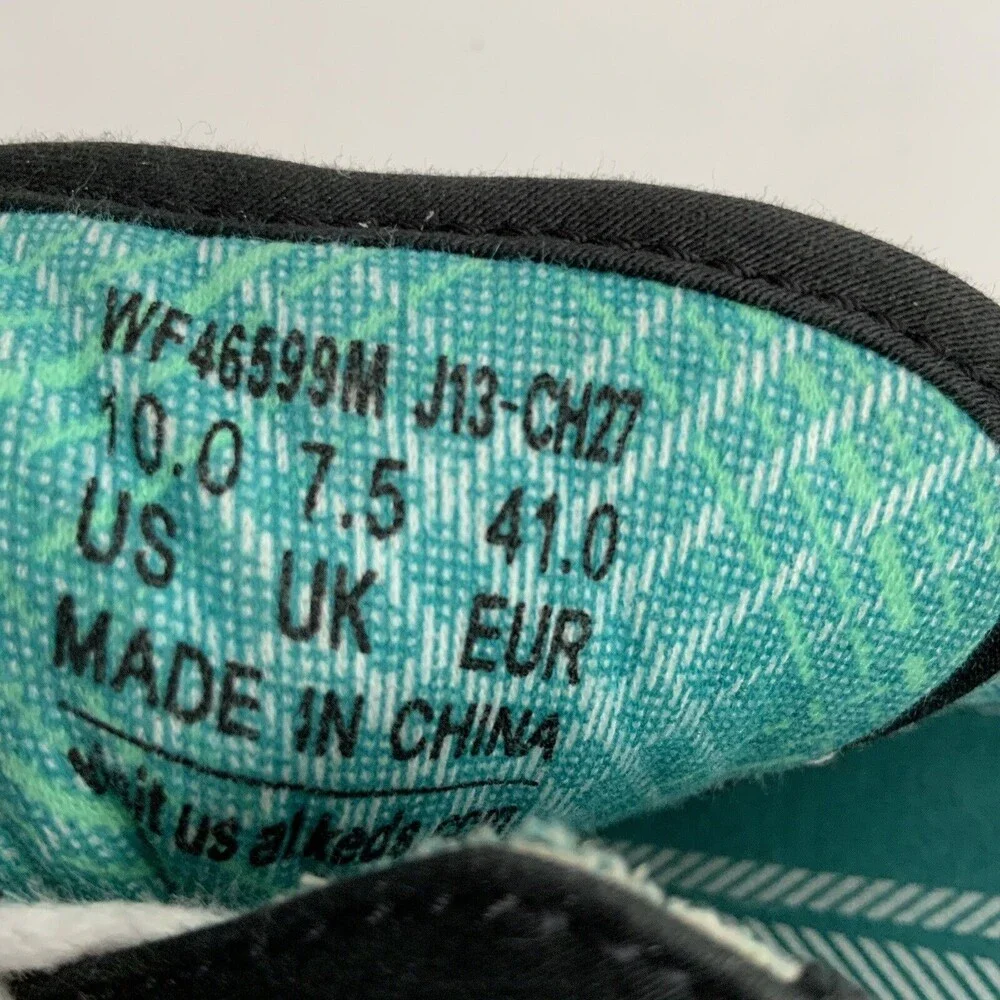 Keds Lace-up Green Trim Sneakers Black 10